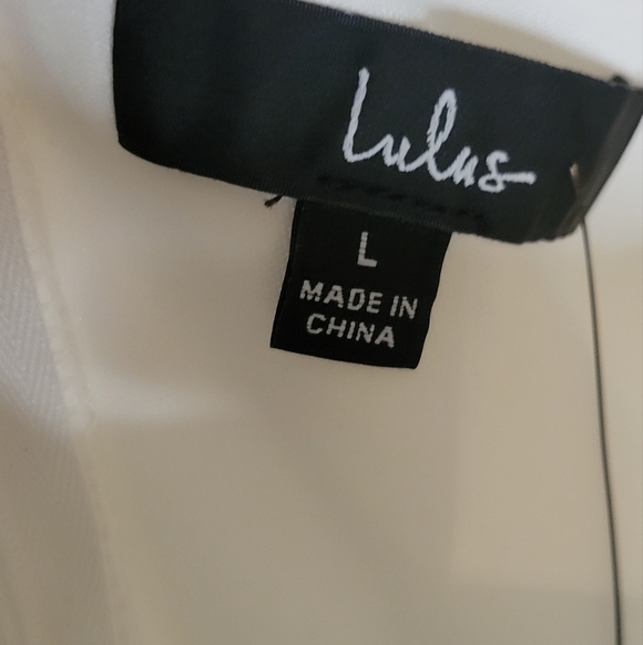 Women’s Lulus Brilliant Bliss White Rhinestone One-Shoulder Tulip L Mini Dress - Picture 11 of 12